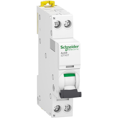 SCHNEIDER ACTI9 – Disjoncteur 40A IDT40T 1P+N 4.5/6KA courbe C – A9P22640